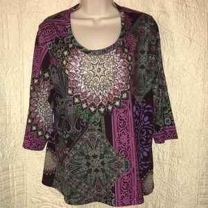 Christopher Banks Women’s Top 3/4 Sleeve Size XL